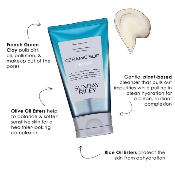 Sunday Riley's Mini Ceramic Slip French Green Clay Cleanser - Picture 2 of 3